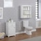 Alaterre Furniture Dorset 27"W x 29"H Wall Mounted Bath Storage Cabinet with Two Open Shelves ANVA75WH - alternate 5